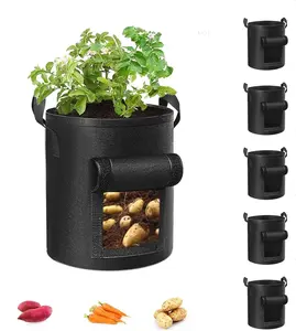 2 pcs Potato Grow Bags,Garden Planting Bag with ReinforcedHandle, Thickened Nonwoven Fabric Potsfor Tomato, Vegetable and Fruits