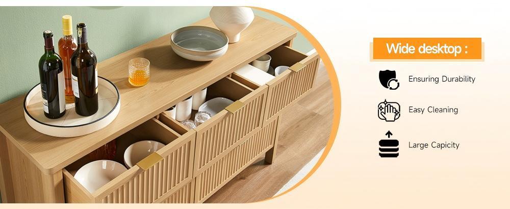 【SPOTLIGHT DAY】ONBRILL 60 " Fluted Dresser, Modern Wooden Dresser for Bedroom, Chest of Drawers with Metal Handle, TV Stand, Storage Organizer Unit, Storage Tower for Livingroom Hallway Closet ,Bedroom Furniture, Christmas Gift 【SPOTLIGHT DAY】ONBRILL 60 " Fluted Dresser, Modern Wooden Dresser for Bedroom, Chest of Drawers with Metal Handle, TV Stand, Storage Organizer Unit, Storage Tower for Livingroom Hallway Closet ,Bedroom Furniture, Christmas Gift