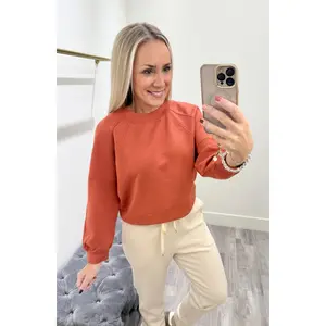 Cady Super Soft Crop Sweatshirt Rust