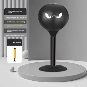 Suction Cup Desktop Punching Bag mini boxing punching bag Desktop Punching Ball with Super-Grip Suction Cup Fast-Rebound Carbon Steel Spring High-Elastic PU Ball Stress Relief for Office Home with Hand Pump Fun Gift for Adults Kids Boxing Equipment Pad