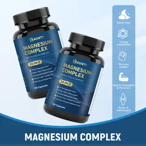 Auivty High Absorption Magnesium Complex - 10 Magnesium Forms, CoQ10, L-Carnitine for Energy Boost, Muscle Support - 120 Caps, 60-Day Supply