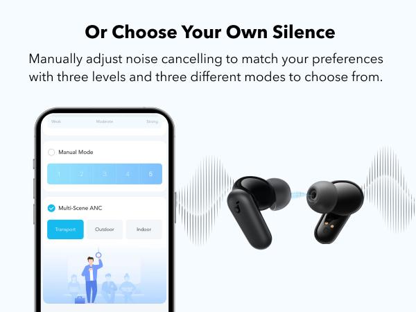 [Refurbished]soundcore P30i by Anker Noise Cancelling Earbuds, Strong and Smart Noise Cancelling, Powerful Bass, 45H Playtime, 2-in-1 Case and Phone Stand, IP54, Wireless Earbuds, Bluetooth 5.4 #tiktokshopsummersale, True Wireless Earbuds, Deep Bass Earbu