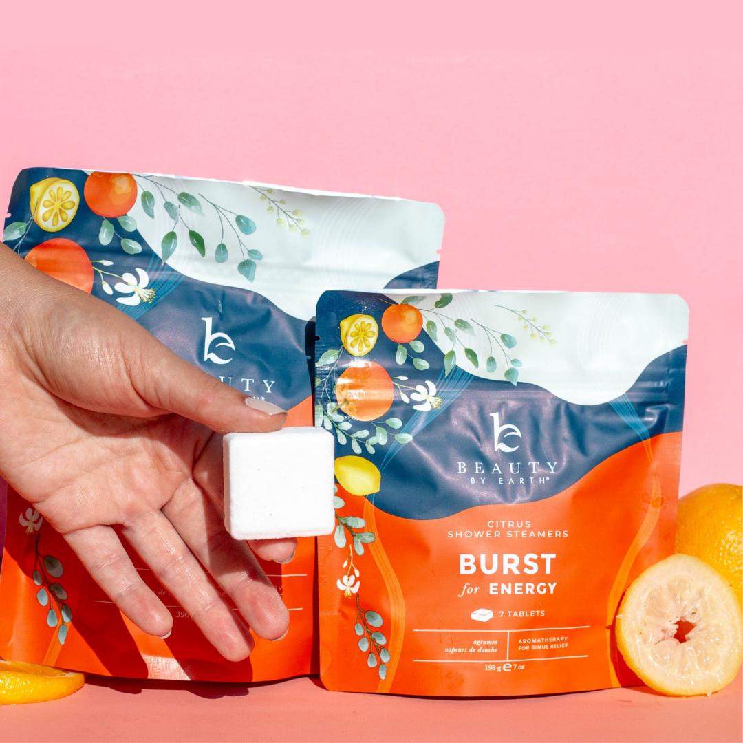 Beauty by Earth 14-Pack Shower Steamers - Gentle Aromatherapy Blend Lavender Citrus Eucalyptus Gentle Menthol Rosemary