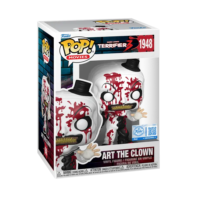 Funko Pop Vinyl Figure Terrifier 3 Art The Clown 1948 EE Exclusive