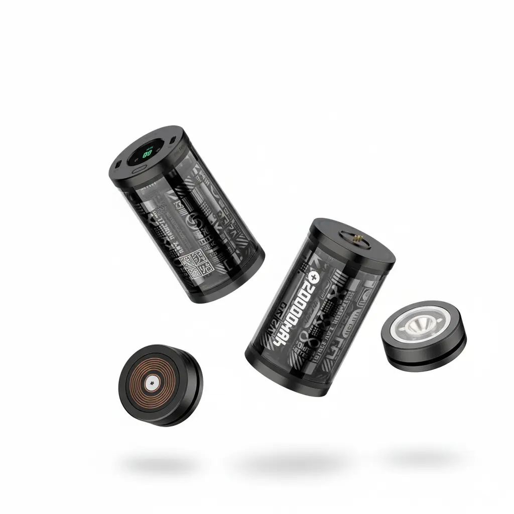 mfish Super Mushroom 40000mAh 100W Modular Power Bank Gift Set with Wireless Charging, Flashlight Module & 4-in-1 Cable