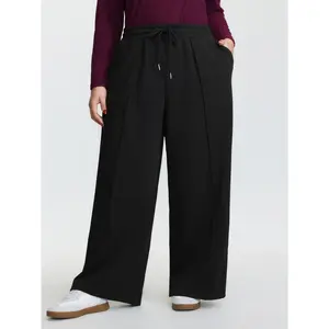 【Butter Soft】BLOOMCHIC Plus Size Stretchy Drawstring Waist Seamed Pants [M-6X] 2026 Summer Vibes Swimweek