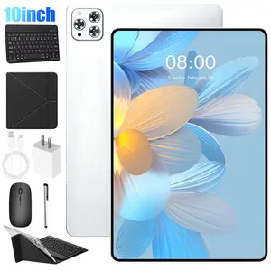 10.1-inch Android Tablet – 4GB RAM, 64GB, Dual SIM, Slim and Lightweight Design, Full Keyboard Experience with Keyboard, Mouse, Stylus, and Case, for Valentine’s Day Gift