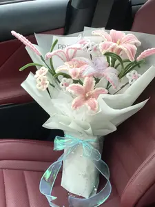 Pastel Lily Bouquet – Handmade Pipe Cleaner Flowers