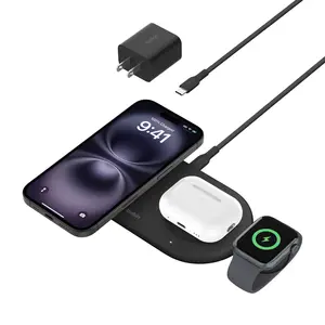 Belkin BoostCharge Pro 3-in-1 Magnetic Wireless Charging Pad with Qi2 15W