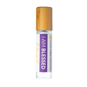 I Am Blessed Elixir - Blissful - Blue Lotus & Rose - Essential Oil Roller Bottle - by Divine Light Codes