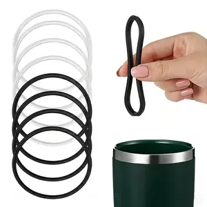 20 oz Tumbler Replacement Lid Seal – 4 or 8 Pack Black O-Ring Gaskets for 16 & 20 oz Insulated Stainless Steel Cups, Leakproof Replacement