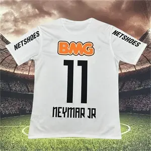 2012 2013 Santos Home White Retro No.11 Neymar Short Sleeved Soccer Jersey