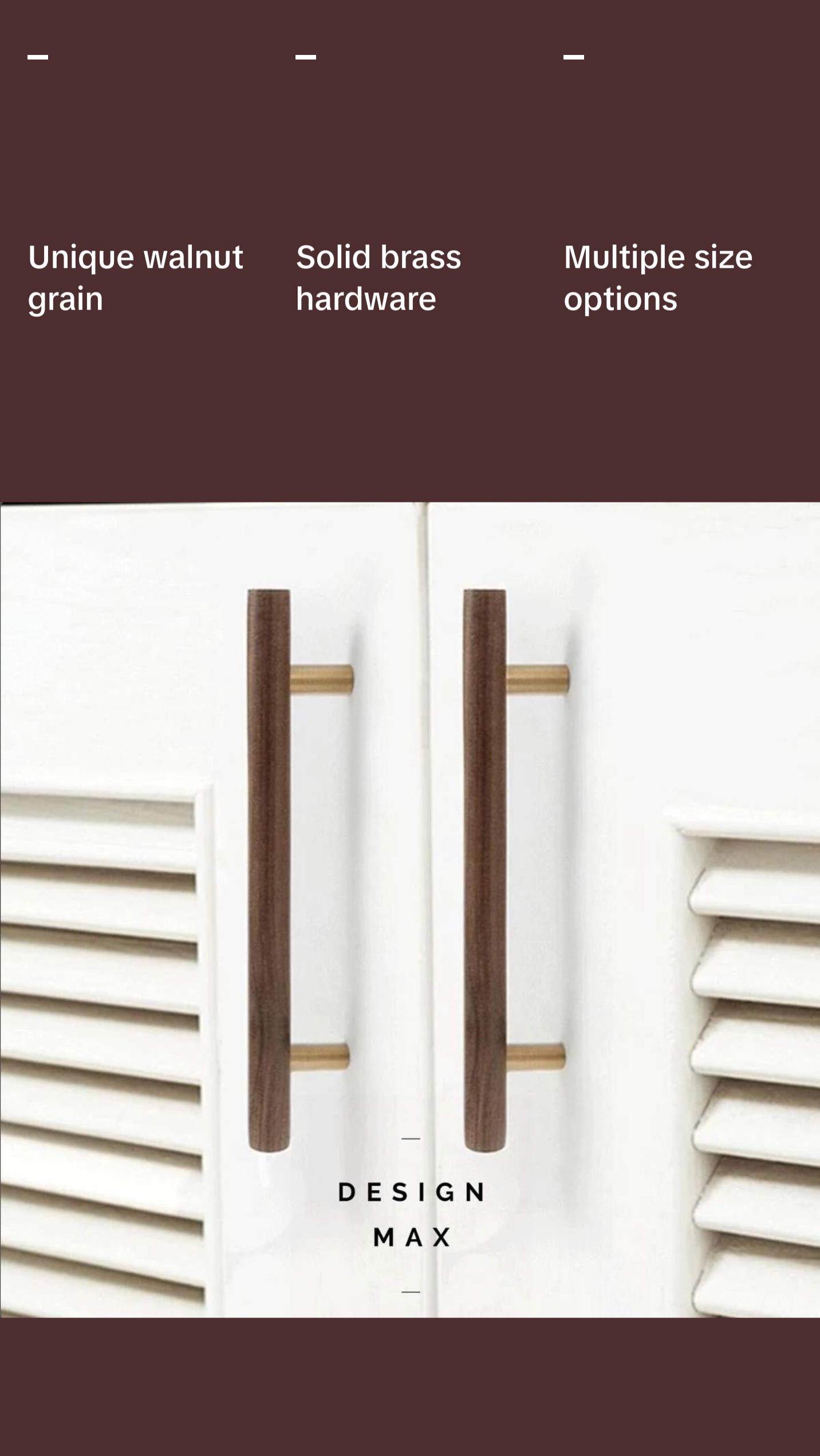Premium Walnut and Solid Brass Hardware