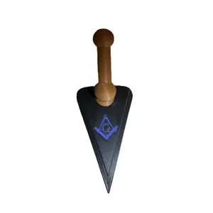 Masonic 3D Printed Trowel with Square & Compass Embedded Blade by Past Master Mason for Freemasons Masonic Decor