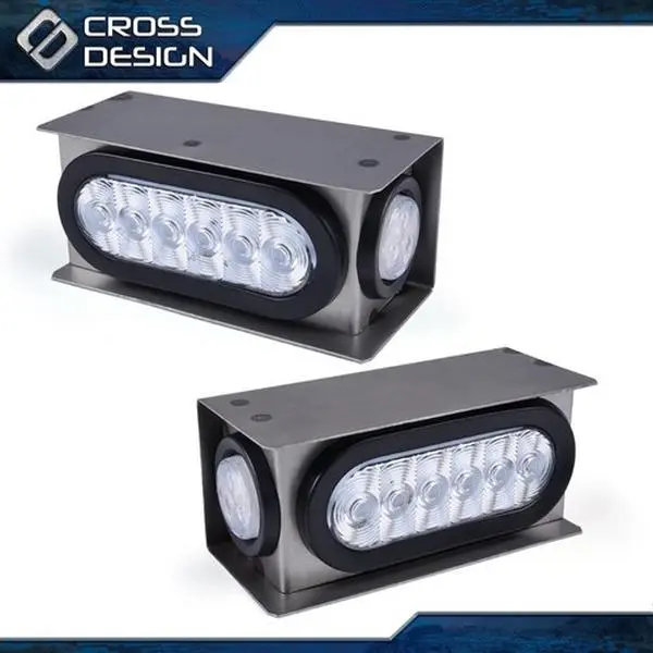 CROSSDESIGN Trailer Light Kit - 6" Oval Steel Housing LED Tail Lamp, 2" Marker Lamp for Trailers & Trucks, Truck Accessories, Semi Truck Accessories