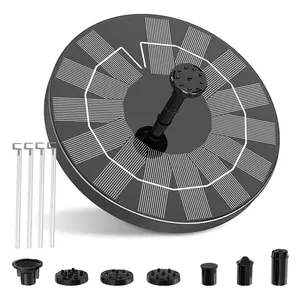 Solar Water Fountain With 7 Different Water Features, Four Windproof Fixing Rods,Floating Fountain Pump For Garden Decoration,Ponds,Bird Baths