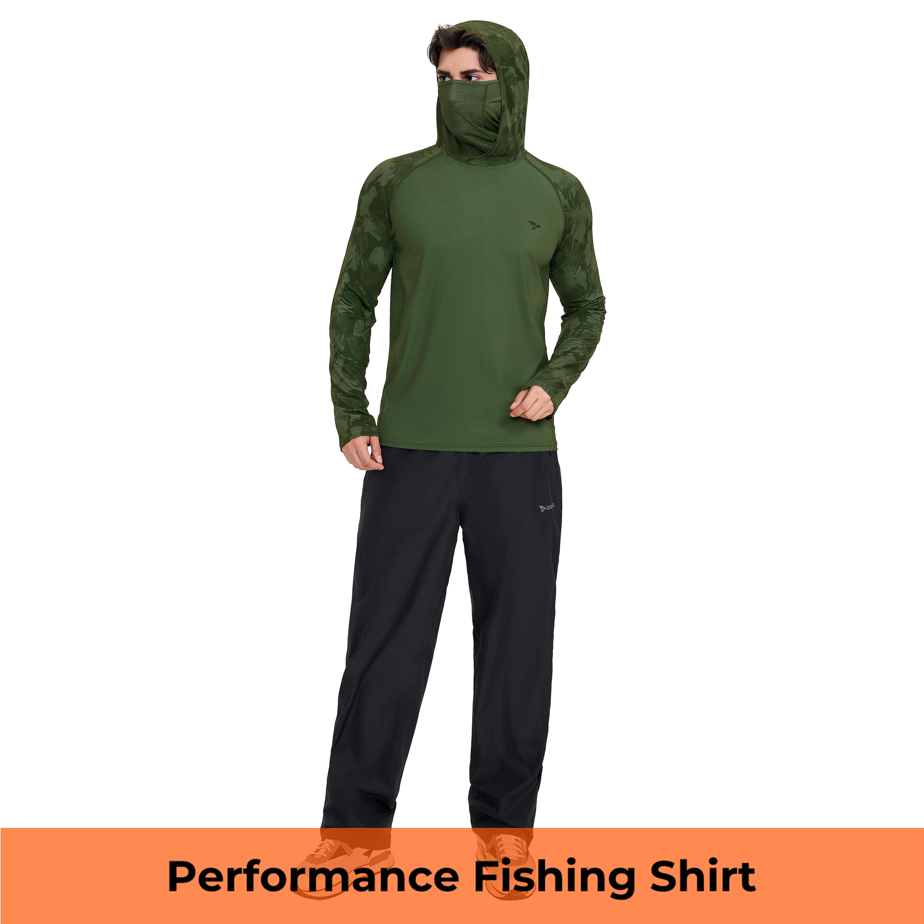 【RODEEL】915 Sun Hoodie Shirts w/ Mask Neck Gaiter Men UPF 50+ UV Protection Long Sleeve Lightweight Quick Dry Moisture Wicking Breathable Cooling Athletic Activewear for Outdoor Sport Fishing Boating Hiking Cycling Roofing Construction Tree Service 【RODEEL】915 Sun Hoodie Shirts w/ Mask Neck Gaiter Men UPF 50+ UV Protection Long Sleeve Lightweight Quick Dry Moisture Wicking Breathable Cooling Athletic Activewear for Outdoor Sport Fishing Boating Hiking Cycling Roofing Construction Tree Service