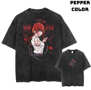 Makima BANG Vintage T-Shirt, Chainsaw Man Shirt, Anime Clothing, Graphic Tee, Unisex Manga Anime T-Shirt, Gift For Men Top Streetwear Menswear Womenswear