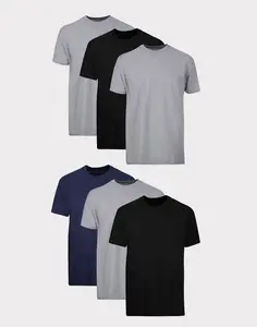 Hanes Men's T-shirt Pack Moisture-wicking Stay-tucked Undershirts 6-pack Underwear Multi Comfortable Fit Soft Stretch Fabric Breathable 216bg6