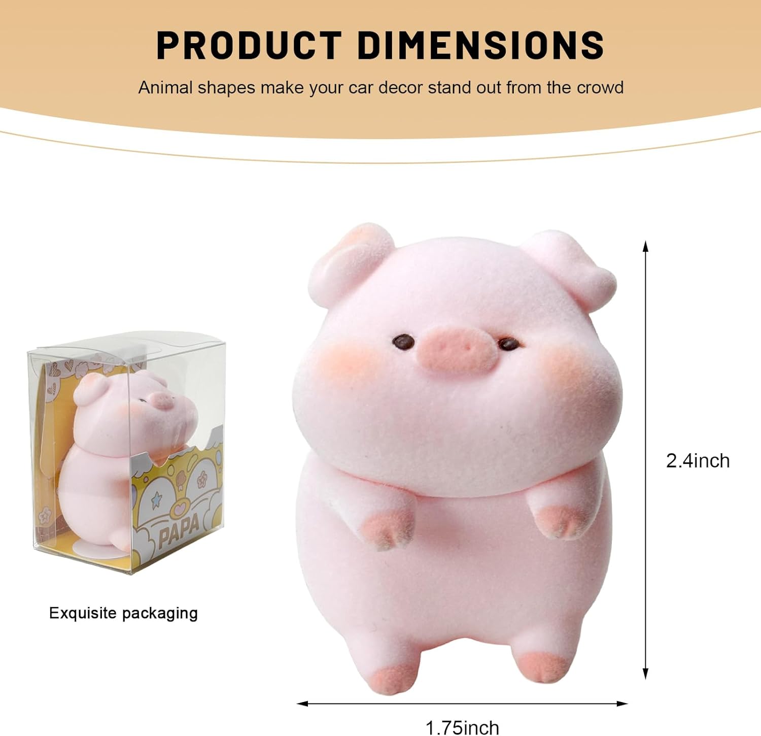 MUNBYN  Cute Piggy Lying Figurine Desk Ornament, Mini Pig Desktop Decoration for Office & Computer Desk, Adorable Pig Desk Accessories for Home and Workspace