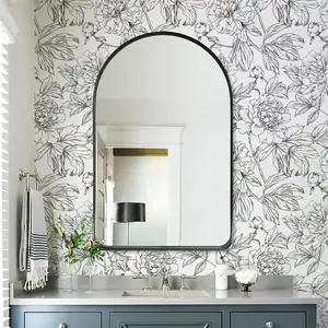 Floral Peel and Stick Wallpaper Black and White Contact Paper for Easy Application Boho Floral Wall Paper 240" x 17.3" Perfect Stick-On Wall for Any Room 47.36 sq.ft. Coverage
