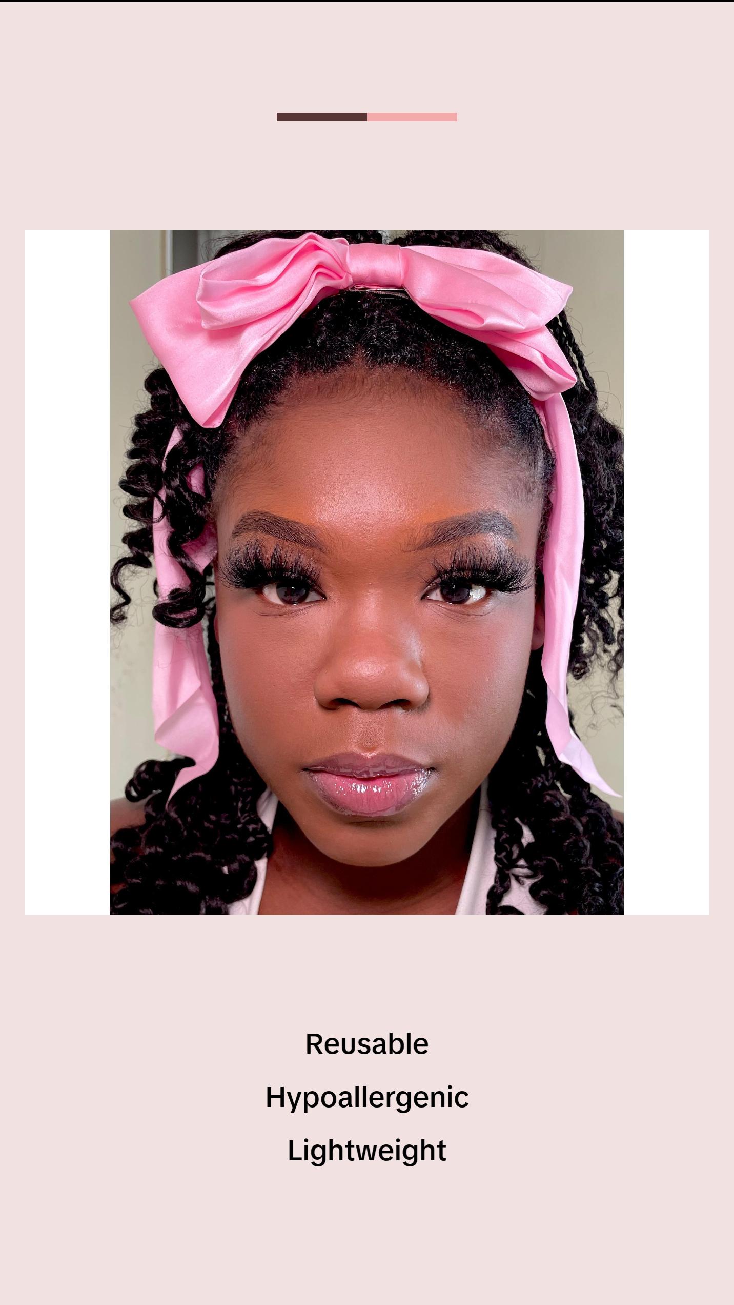 Beauti Fluffy Mink Eyelashes - 15-25mm Soft Cotton Band Lashes with Reusable Hard Case & 2 Lash Brushes, Hypoallergenic,