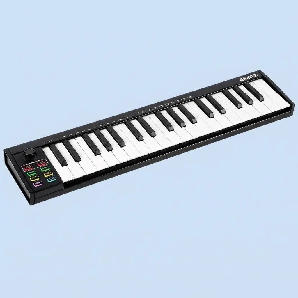 Senfot Standard-Size 37-Key USB MIDI Keyboard Controller - Black, USB Plug-and-Play, Seamless DAW Integration, Semitone Transpose, ARP Mode, Velocity Control, Sustain Port for Studio, Music Producers, Touch, Stage
