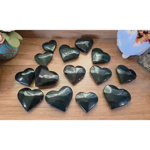 Rainbow Cat Eye Obsidian Heart