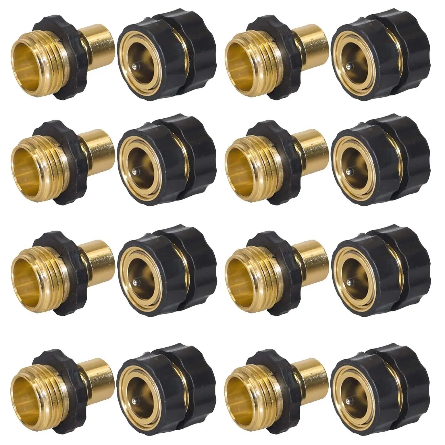 3/4 Inch Garden Hose Quick Connector 2026 Upgrade, Universal Garden Quick Release Hose Adapter, Male and Female Quick Connect Garden Hose Fittings for Outside Faucet