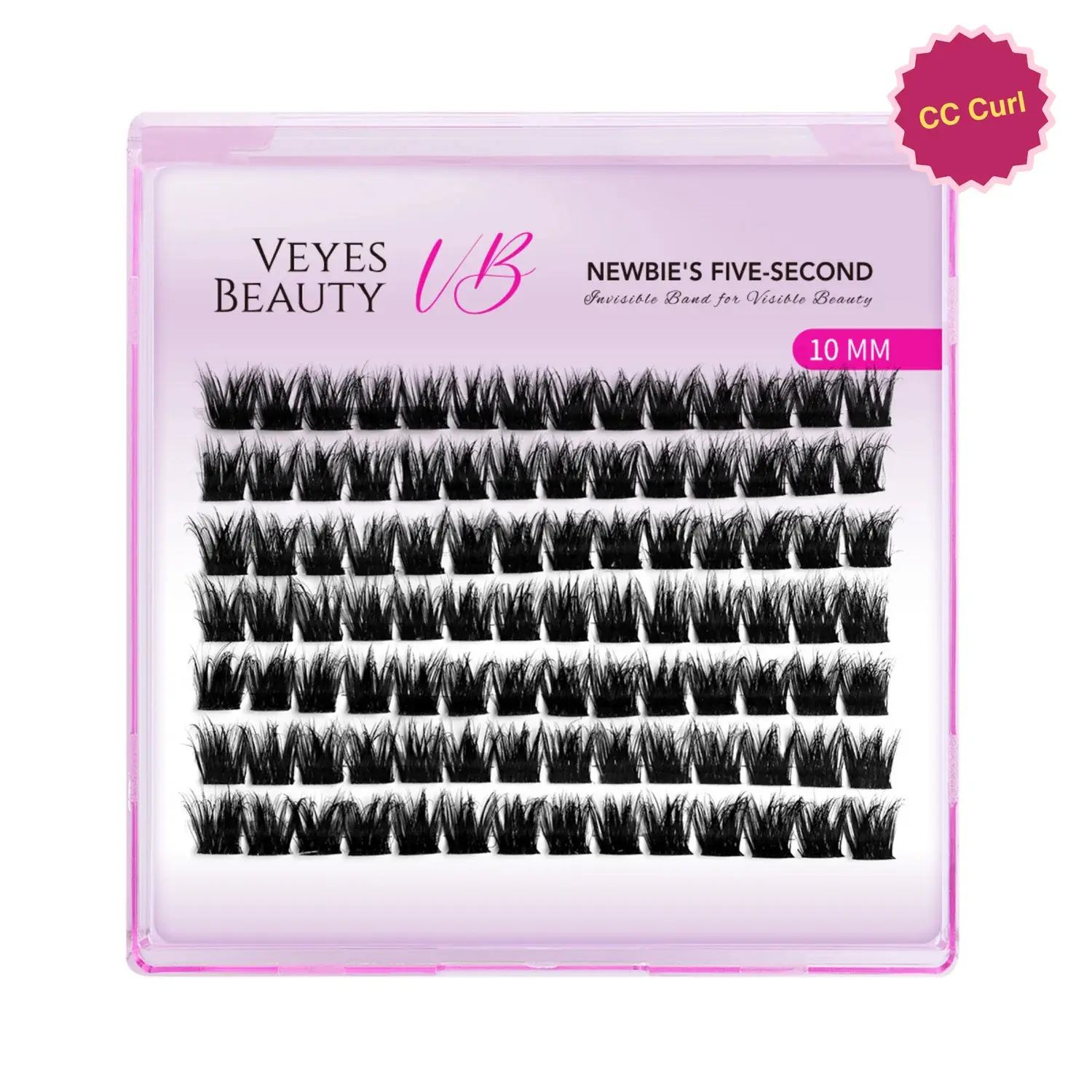 VEYESBEAUTY VB-Xtreme 3D Fluffy Eyelash Clusters, Lightweight Individual Eye Makeup Lashes Clusters with Invisible Band, Single Length False Eyelashes, Fluffy Lash Clusters