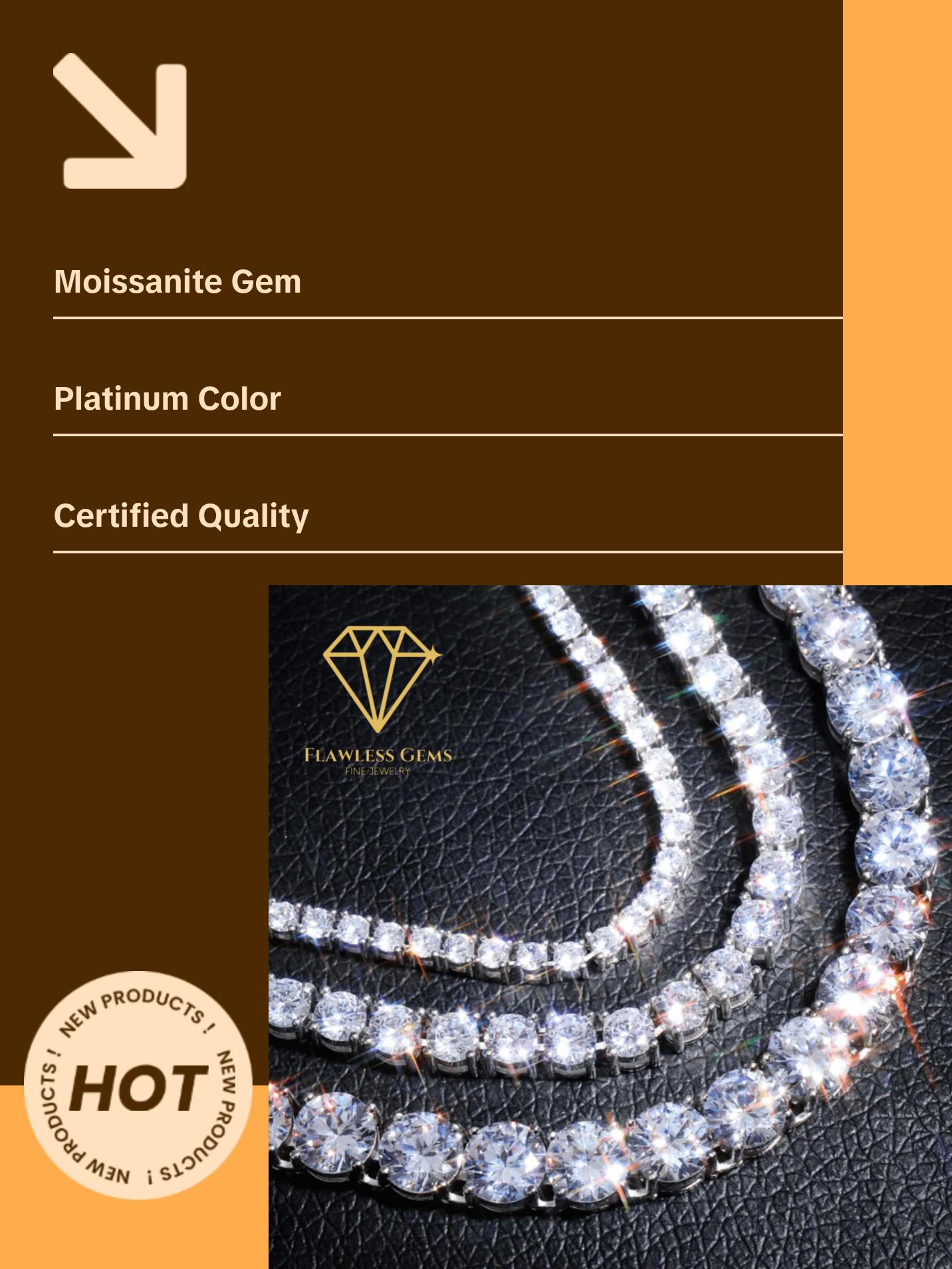 Sterling Silver VVS Tennis Chain