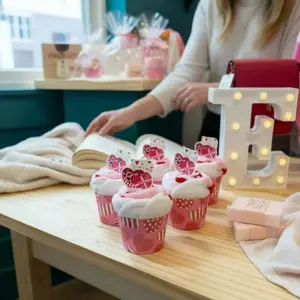 Too Cute to Eat Valentine Sock Cupcakes