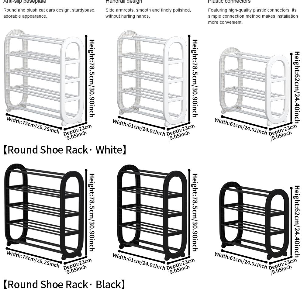 Narrow Shoe Shelf for Doorway 4 Layer 5 Layer Strong Shoes Storage Organizer Space Saving Easy Assembly Shoe Racks for Hallway Bedroom Black White 10-15 kg Capacity