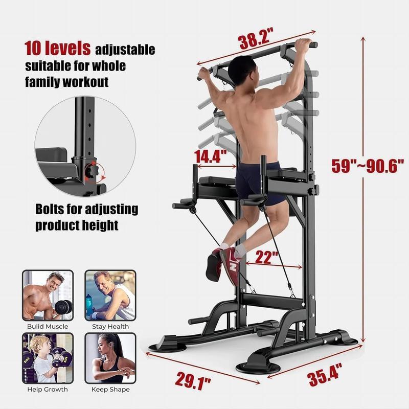 multi-functional Power Tower Pull Up Bar & Dip Station | Multi-Function Strength Training Home Gym Equipment | Adjustable Height for Full Body Workout | 450LBS Capacity multi-functional Power Tower Pull Up Bar & Dip Station | Multi-Function Strength Training Home Gym Equipment | Adjustable Height for Full Body Workout | 450LBS Capacity