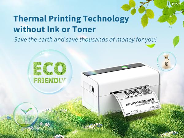 JADENS Bluetooth Label Printer Thermal Shipping Printer Wireless Printer for Small Business & Package, USPS, UPS, Compatible with Phone, iPad, PC