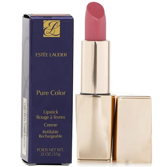 ESTÉE LAUDER Pure Color Moisture-Rich Powder Lipstick - #410 Dynamic, Makeup with Raspberry & Apricot Undertones, Oil
