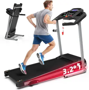 Compact Folding Treadmill for Home - 2.5HP Quiet Brushless Motor, 3-Level Incline, 7.5 MPH, Shock Absorption, Space-Saving Design for Running, Walking - Treadmill for Small Spaces & Home Use