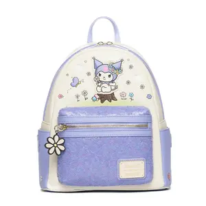 Loungefly Sanrio Kuromi Spring Blossom Sequin Mini Backpack Loungefly Sanrio Kuromi Spring Blossom Sequin Mini Backpack