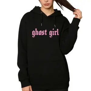 Vintage Ghost Girl Hoodie – Sarcastic Graphic Design with Adult Humor, Long Sleeve