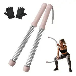 Portable Cordless Battle Ropes with Free Workout Gloves - Weighted Training Rope for Home Gym HIIT | Compact No-Jump Full-Body Exercise Equipment for Men & Women | Small Space Workout & Travel Friendly | Weighted Ropes for Strength Training & Fitness