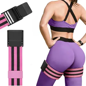 Booty Bands,1 Pair Of Adjustable BFR Training Belts Equipped with BFR Blood Flow Restriction Belts,Gym Exercise and Weight Lifting