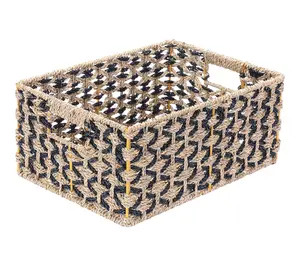 Villacera Set of 2 Rectangle Hand Weaved WickerBaskets