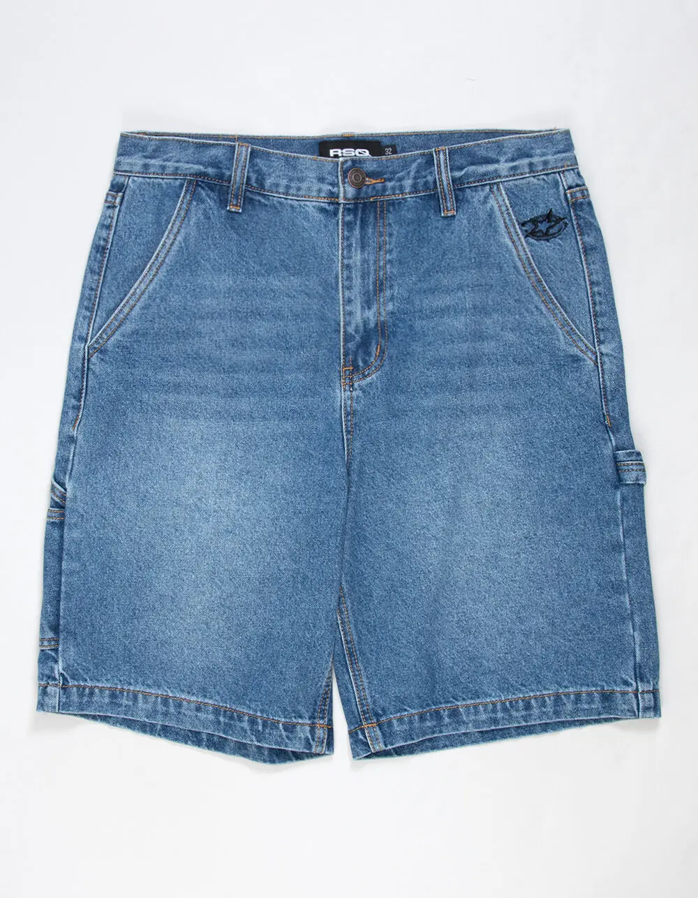 RSQ Mens Loose Embroidered Carpenter Jorts