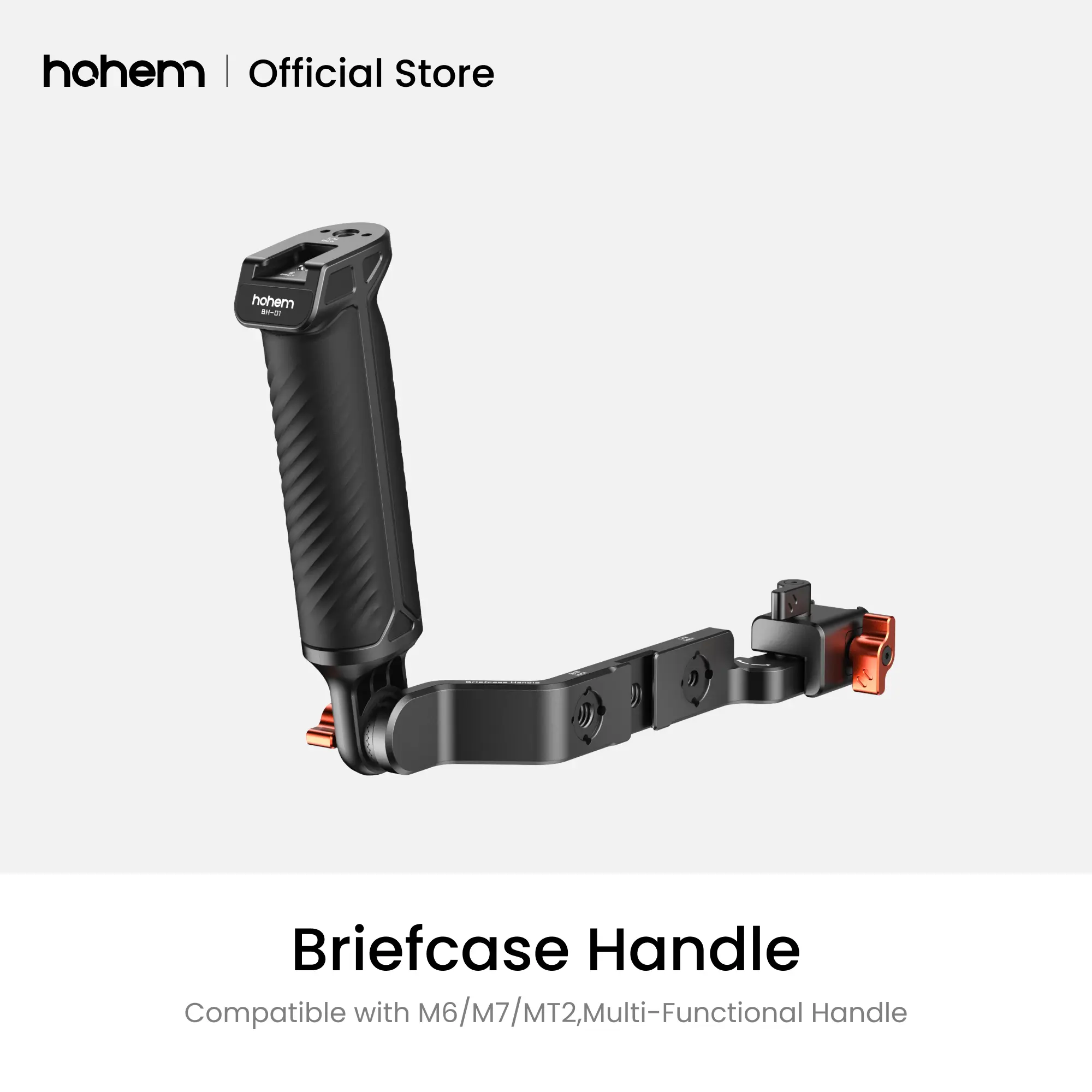 hohem Adjustable Sling Handgrip only for hohem iSteady MT2/M6/M7 Gimbal, Gimbal Sling Handle with Built-in Wrench, Multiple Threaded Holes, hohem Briefcase Handle for Low Angle Shooting Aluminum Handgrip for Camera Gimbal