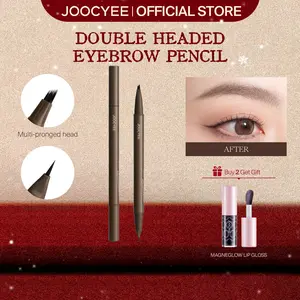 JOOCYEE Double Headed Eyebrow Pencil, Easy Application, 2-in-1, Dual-End, Multi-Use, Brow, Lash, Ultra-Fine, Long Wear, Non-Cakey, Silky, Beginner-Friendly, Multi Shades, Giftable, Portable, Novel, For Holidays, Party, Valentines Day Gift, New Year