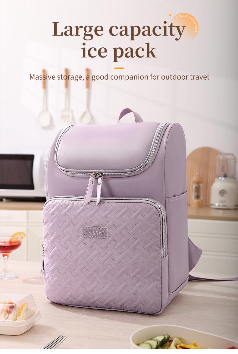 17L Large Capacity Picnic Backpack，Women's Insulated Lunch Backpack，Men's Waterproof Hiking Backpack Cooler Soft Cooler Bag for Picnic Camping