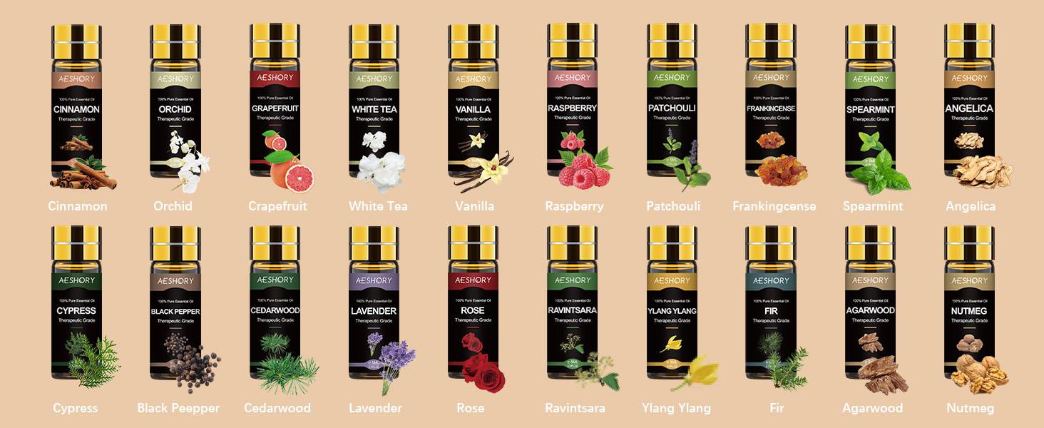 AESHORY Complete Essential Oils Set 80x5ML for Diffuser Aromatherapy Humidifier