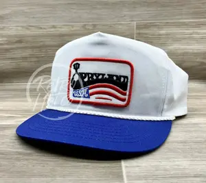 Opryland Nashville Patch on White/Blue Retro Rope Hat trucker