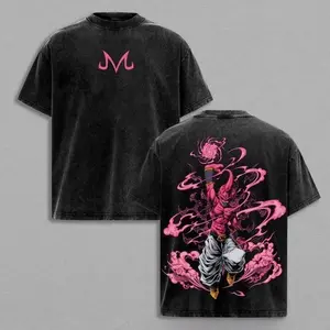 Majin Buu Vintage Washed Anime T-Shirt |   Kid Buu Pink Energy Graphic Tee |   Oversized Streetwear Retro Shirt |   Heavy Cotton Gift for DBZ & Anime Fans hood ville star labs shirt, Oversize Shirt, Cotton Tee, Gift for him, for her 029