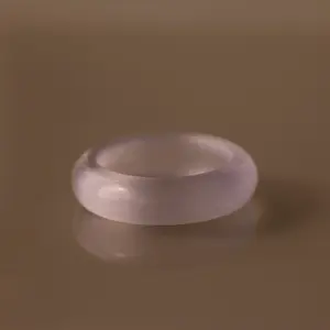 Skinny Lavender Jade Ring by Caitlyn Minimalist - Light Purple Gemstone Stacking Ring for Women - Jade Jewelry - Birthday Gift for Her